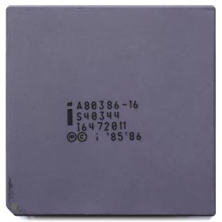 Processeur Intel A80386-16 sans Sigma.