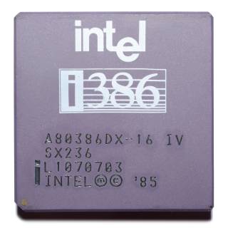 Processeur Intel A80386DX-16.