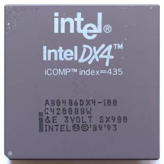 Processeur Intel A80486DX4-100.