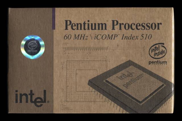 Boite de processeur Intel Pentium 60 MHz (ABOXPCPU5V60).