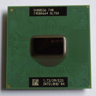 Processeur Intel Pentium M 1,73 GHz (Dothan).